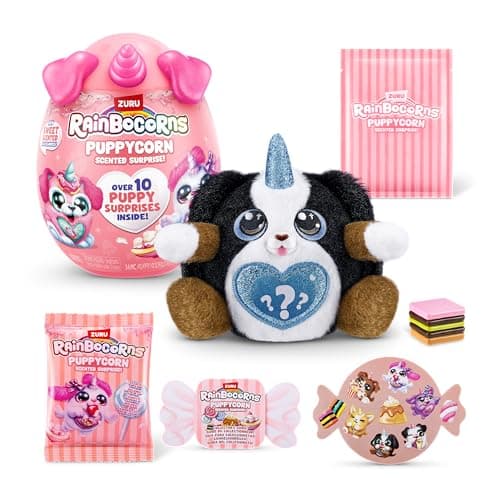 Image of Rainbocorns ZURU Puppycorn Scent Surprise, Shepherd, by ZURU Surprise Unboxing Soft Toy, Scented Puppy Plush for Girls (Shepherd)