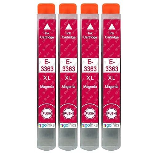 Image of Go Inks 4 Magenta Ink Cartridges to replace Epson T3363 (33XL Series) Compatible/non-OEM for Epson Expression Premium Printers
