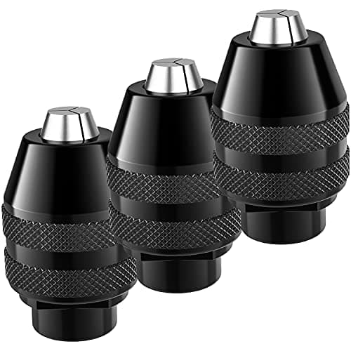 Image of 4486 Multi Chuck for Dremel 3 Pack, Mellbree 0.8-3.2mm Drill Keyless Bit Chuck Shank Rotary Tool Change Kit Compatible for Dremel 4486 Part Rotary Tools 3000 4000 7700 8200