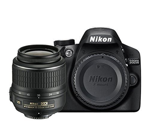 Image of Nikon D3200 Digital SLR with 18-55mm VR II Lens Kit - Black (24.2 MP) 3.0 inch LCD (Renewed)