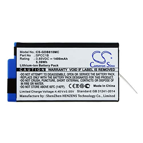 Image of 1400mAh 5.39Wh Battery Replacement for GoPro ACBAT-001, Max, Max 360 fit Part No. 601-26762-000, SPCC1B