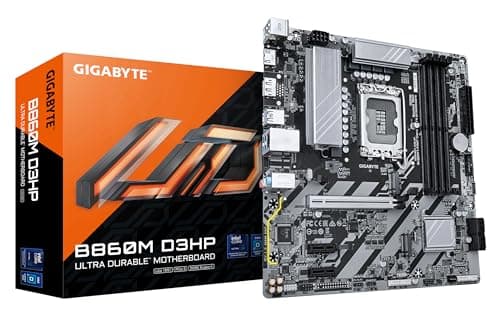 Image of GIGABYTE B860M D3HP Motherboard - Intel Core Ultra Series CPUs, 4+1+2+1 Phases VRM, up to 9066MHz DDR5, 2xPCIe 4.0 M.2, GbE LAN, USB 3.2 Gen 1