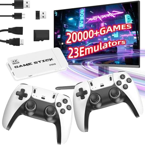 Image of NOBES Retro Game Console Video Game Stick, 20400+ Classical Games with Dual 2.4G Wireless Gamepads, Plug & Play for TV HDMI Output, Gift for Boys and Adults