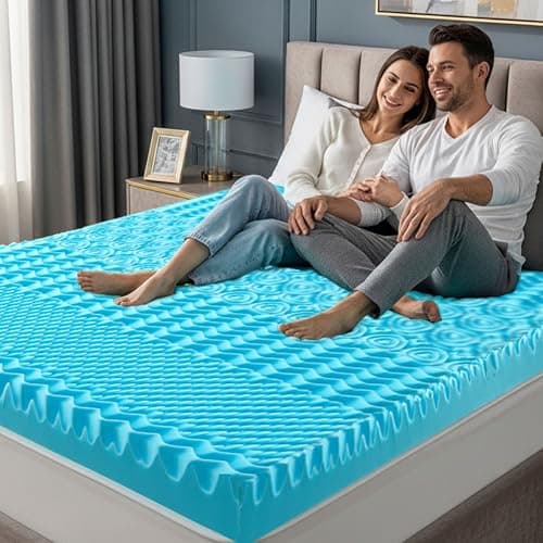 Image of Luxury 7 Zone PU Foam Mattress Topper, Orthopedic Foam & Cooling Bed Mattress Topper for Back Pain Relief, Breathable Pressure Relief Mattres Enhancer Pad (5cm Thickness, Double)