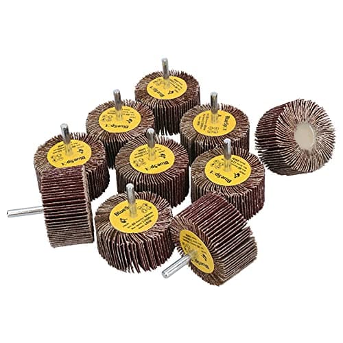 Image of 80 Grit 60mm Flap Wheel Disc Abrasive Sanding Pads For Drills 6mm Shank 10pc