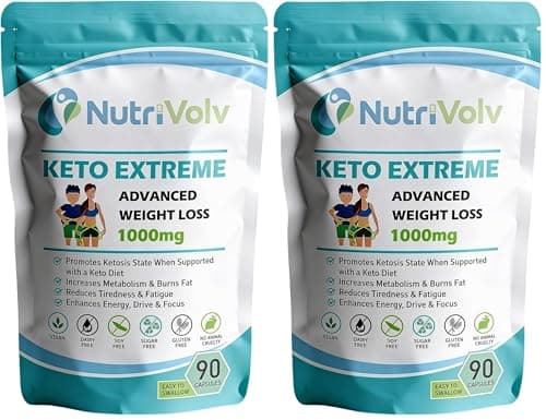 Image of Keto Extreme Fat Burner Keto Diet, Weight Loss, Boost Energy Level & Metabolism - 90 Capsules (Pack of 2)
