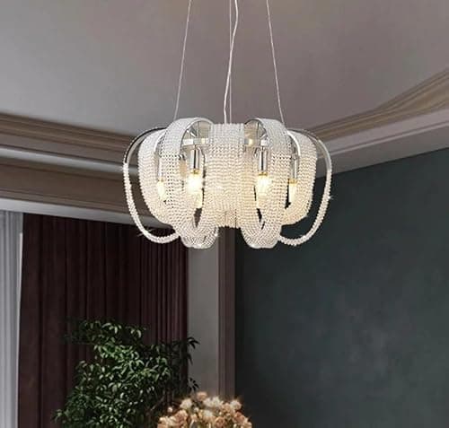 Image of Chandelier Light, Home decorationPendant Lights, Luxury Crystal Living Room Chandelier, Bedroom Pendant lamp, Ceiling Light, Indoor Lighting(Chrome 100CM,RC Remote dimming)