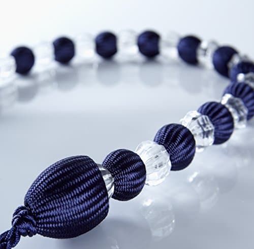 Image of Alan Symonds Earle Beaded Rope Curtain Tie Back, Navy