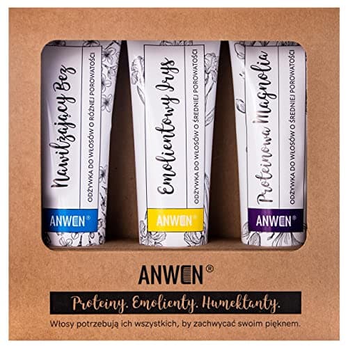 Image of Anwen Zestaw odżywek do porowatości średniej 3x100ml, bez, irys, magnolia