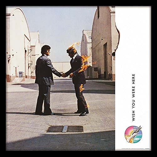 Image of PINK FLOYD Wish You Were Here Framed Album Cover Print, Official Licensed Wall Art, 12 Inch Music Memorabilia, Record Sleeve Decor, Collector Gift for Fans