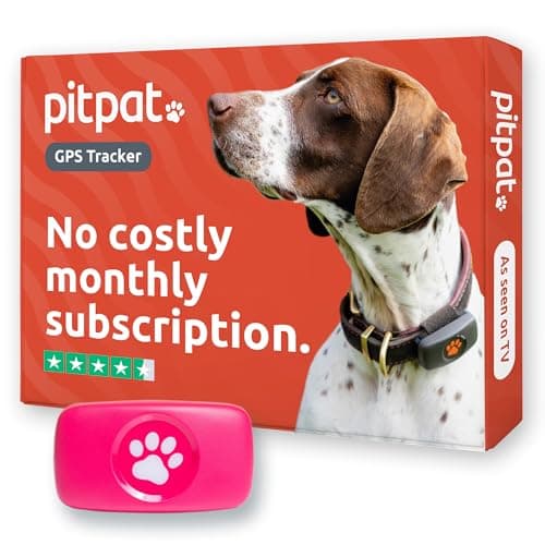 Image of PitPat GPS Dog Tracker No Monthly Fees - Suitable for All Dogs And Fits All Collars - Smart Activity Tracker, Satellite Tracking With Unlimited Range - 100% Waterproof Pet Tracker (Pink)
