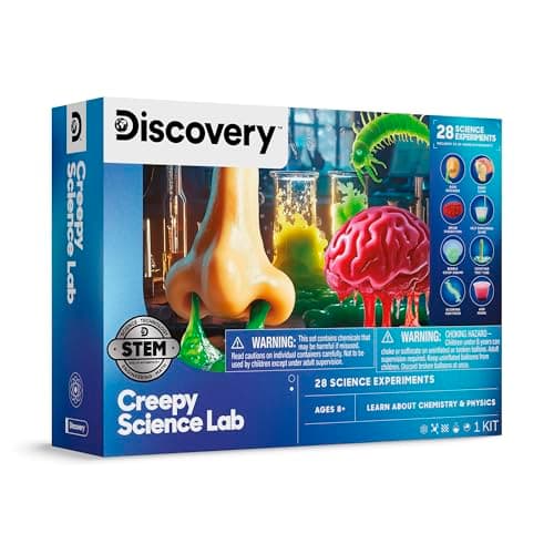 Image of Discovery Creepy Science Lab Kit – 28 STEM Experiments for Kids 8+, Learn Chemistry & Physics with Slime, Molds & More