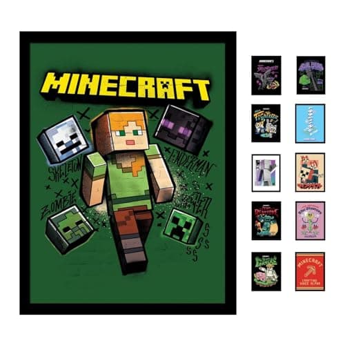 Image of Pyramid International Minecraft (Alex) Collector Print (Framed) 30cm x 40cm - A Stunning Artwork to Enhance Your Collection or Living Space, One Size