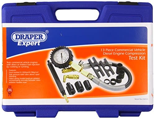Image of Draper 43053 Commercial Vehicle Diesel Engine Compression Test Kit (13 Pieces)