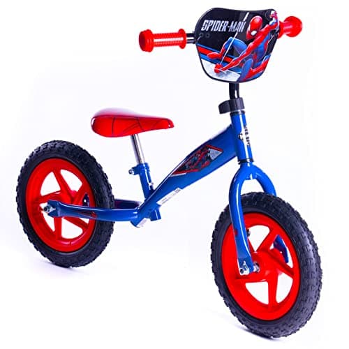 Image of Huffy Marvel Spiderman Balance Bike Blue and Red 3-5 Year old , 12 Inches