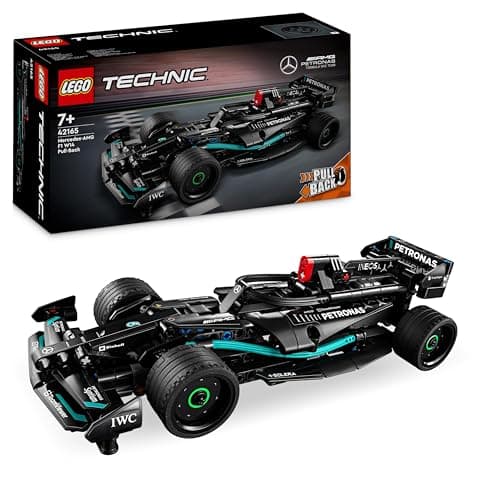 Image of LEGO Technic Mercedes-AMG F1 W14 E Performance Race Car Toy for Kids, Boys and Girls aged 7 Plus Years Old, Pull-Back Model Vehicle Set, Bedroom Decoration, Birthday Gift Idea 42165
