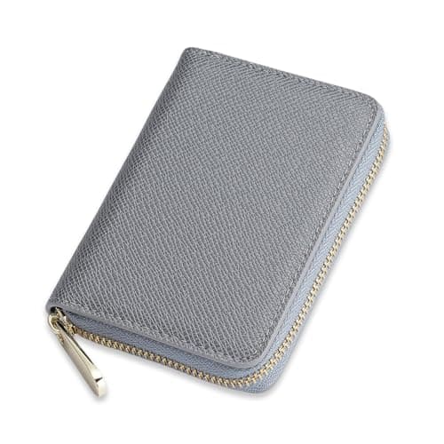 Image of Urban & Chic Classic Ladies Small Zip Around Wallet/Card Holder/Coin Purse, Women's Small Zip Around Wallet/Card Holder/Coin Purse (Grey)
