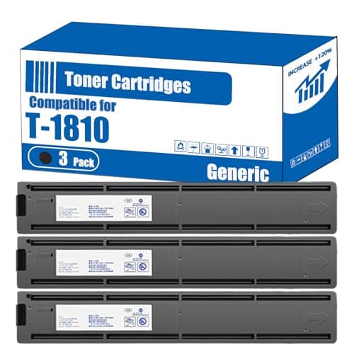 Image of TOEPPEX Compatible for Toshiba T-1810 Toner Cartridges E-Studio 181 182 182 i 211 212 212 i 242 242 i Printers, High Yield 6000 Pages, Accurate Imaging Rich Colors (3 Pack Black)
