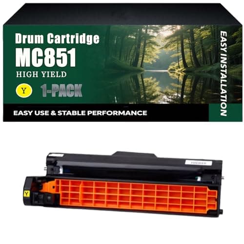 Image of MC851 Drum Cartridge Work for Okidata OKI MC851 MC851cdtn MC851cdxn MC851dn MC860 MC860cdtn MC860dn MC861 MC861cdtn MC861cdxn Printers (1 Pack Yellow)