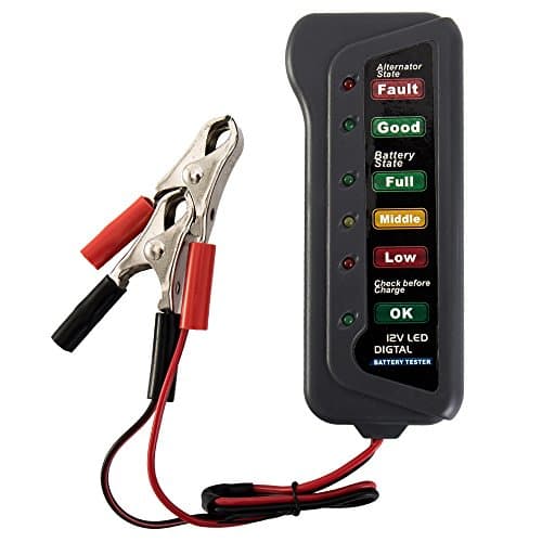 Image of Littleduckling Car Battery Tester 6 LED Indicators Digital 12V Multi Functions Alternator Tester for Car Motorbike