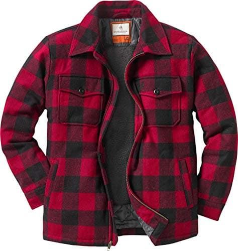 Image of Legendary Whitetails Tough as Buck Outdoorsman Wool Coat for Men, Winter Outerwear Jacket, Berber and Quilted Lined Insulated Work Clothing, Buffalo Plaid, Medium, Buffalo Plaid, M