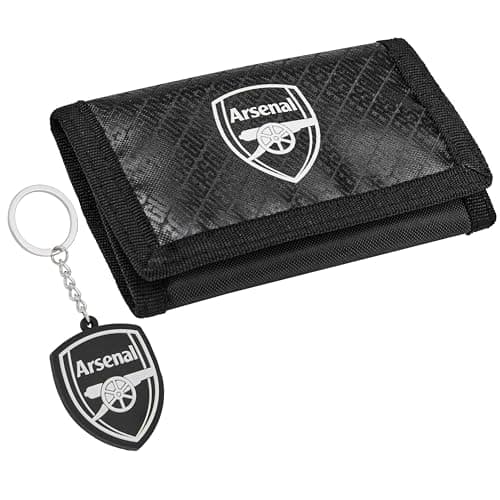Image of Arsenal F.C. Sports Fan Trifold Wallet Accessories Set with Card Slots & Coin Pocket Supporters' Gear Football Gifts for Boys