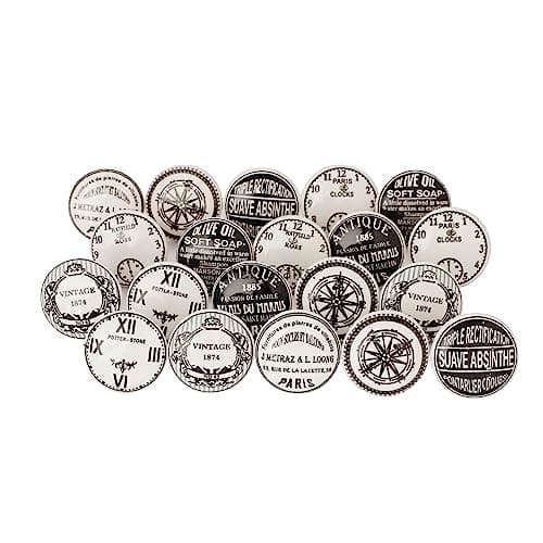 Image of Shah Crafts.Ceramic Door Knobs Set of 1o Assorted Clock Designs Handmade Door Knob Vintage Shabby Chic ForInterior Furniture, Cabinet Cupboard Wardrobe Drawers Pulls Handles