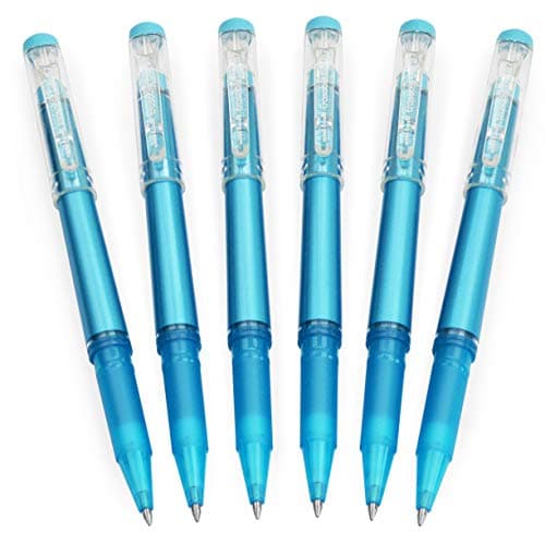 Image of uni-ball TSI UF-222-07 Erasable Gel Ink Rollerball Pen - 0.7mm Nib - Sky Blue - 6 Pack