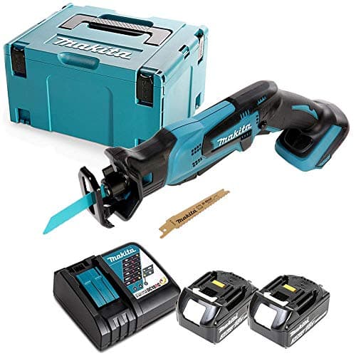 Image of Makita DJR183 18V Cordless Li-ion Mini Reciprocating Saw with 2 x 3.0Ah Batteries, Charger & Case