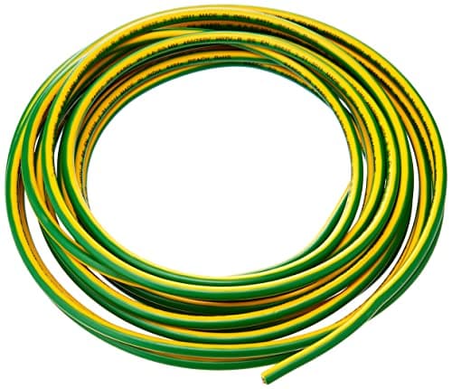 Image of Merriway BH01518 Single Core Round Earth Cable, 6491X 6.0mm Yellow & Green, 5 Metres (16.5 feet)