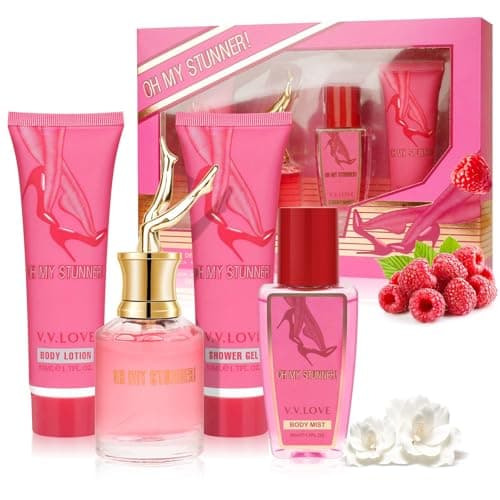 Image of Womens Perfume & Bath Gift Set - Eau de Parfum, Shower Gel, Body Lotion, Body mist - Travel Friendly, Toiletries/Spa/Pamper Gift Set for Women Girls Birthday Valentines Womens Day Mothers Day