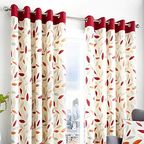 Image of Fusion - Beechwood - Curtains, 168 x 229cm, Red, 66" Width x 90" Drop