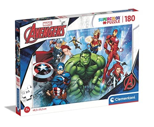 Image of Clementoni - 29778 - Supercolor Puzzle Marvel Avengers - 180 Pieces - Jigsaw Puzzle For Kids Age 7