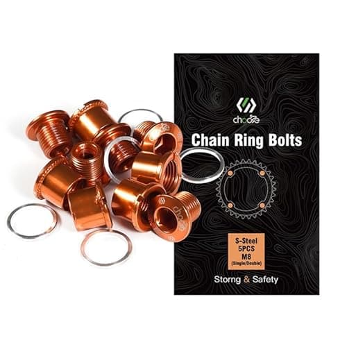 Image of CNCLOL Single/Double Chainring Bolts,M8 Bike Chainring Bolts&Nuts For MTB/BMX/Bicycle（Black/Blue/Orange/Red/Colour）