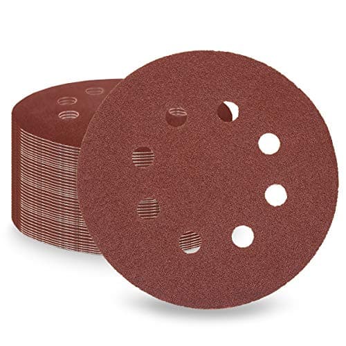 Image of LESNIC 80 Grits 100pcs Sanding Discs, 125mm / 5 inch 8 Holes Quick Change Discs Hook & Loop Sandpaper Discs Polishing for Orbit Orbital Sanders and All Oscillating Tools