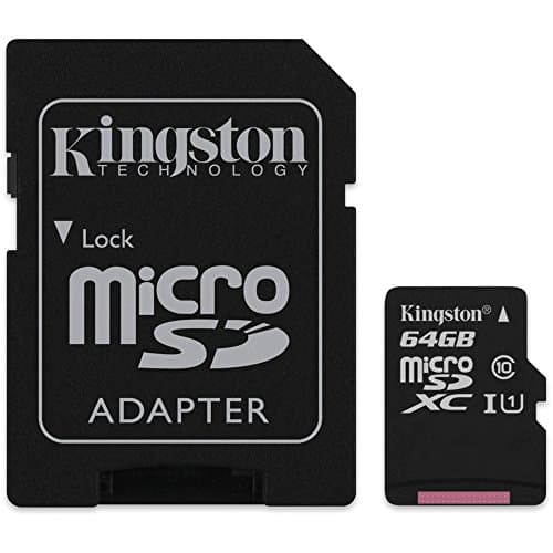 Image of Kingston 64GB Class-10 Micro SDHC Memory Card for Nokia 1, 2.1, 3.1, 5.1, 6, 7.1, 7Plus,8 Sirocco, 8110, 3310 3G, NokiaX, X+, XL, Nokia Lumia 435,530,535,540,630,635,640,650