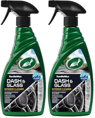 Image of Turtle Wax Dash & Glass Interior Car Cleaning Pro Valeting Car Care (500ml) (Pack of 2)