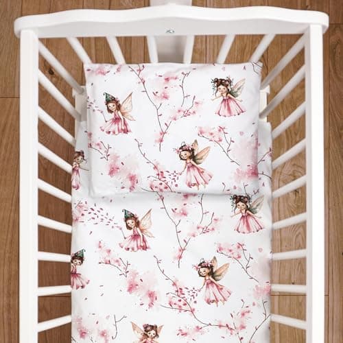 Image of Baby Comfort 4 Piece Duvet Pillow Duvet Cover Pillowcase 80x70 cm Bedding Set 12M+ (Fairies)