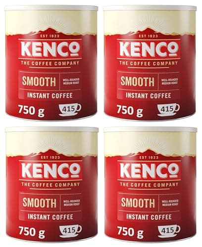Image of Kenco Smooth Instant Coffee 750g Tin (Pack of 4)