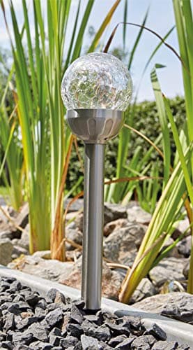 Image of Luxform Lighting Conga LED Solar Spike Light with Cracked Glass