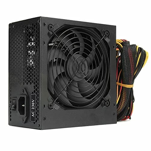 Image of JUSTOP Black 700W Power Supply Unit ATX PSU With 120MM Quiet Fan, Active PFC Protection, 6x SATA, 1x 6+2 Pin PCI-E, 8-Pin 12V