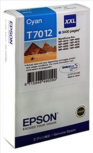 Image of Epson T7012 Cyan Genuine, XXL High Yield Ink Cartridge DuraBrite Ultra
