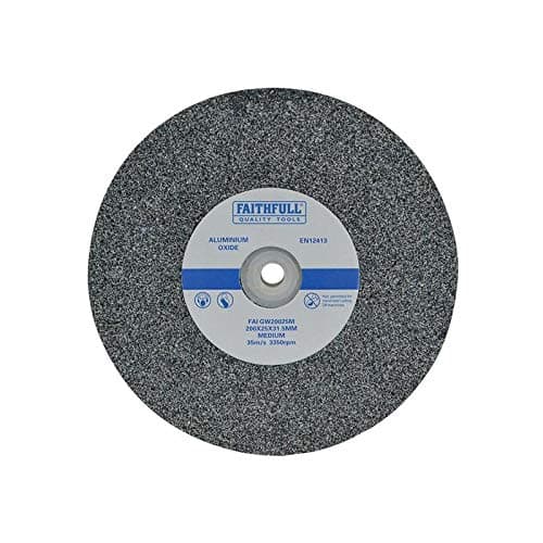 Image of Faithfull FAIGW20025M Bench Grinding Wheel Alox 200mm x 25mm Medium