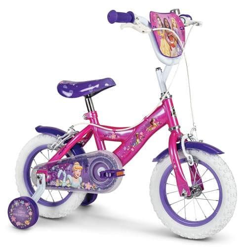 Image of Huffy Disney Princess 12" Kid’s Bike, aged 3-5 years, Dual Calliper Brakes, Removable Stabilisers, Adjustable Seat, Pink