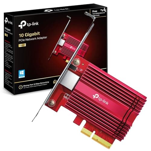 Image of TP-Link TX401 10 Gigabit PCIe Network Card, PCI Express Network Adapter, Low-Profile and Full-Height Brackets, Supports Wins 11,10,8.1,8,7, Wins Servers RS 2022,2019,2016,2012 R2, Linux