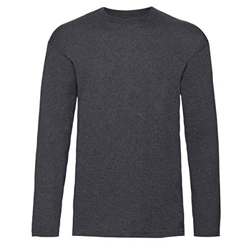 Image of Fruit of the Loom Childrens/Kids Long Sleeve T-Shirt (12-13) (Dark Heather)