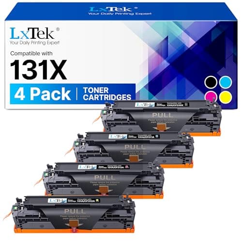 Image of LxTek 131X 131A Toner Compatible with HP Laserjet 200 Color MFP M276NW Toner for HP 131A Black CF210X CF211X CF212X CF213X for Laserjet Pro 200 Color MFP M276NW M276n M251nw Printer (Pack of 4)