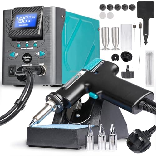 Image of YIHUA 948D-I Desoldering Station 110W High Performance ESD-Safe with Temperature Control 380-480°C Adjustable, 3 Pre-Set Channels, °C/°F Conversion, Auto Stand-by, Sleep Mode(UK Plug)