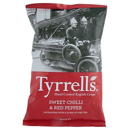 Image of Tyrrells Hand Cooked English Crisps - Sweet Chilli & Red Pepper (150g) - Pack of 6