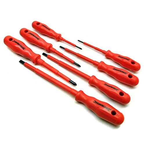 Image of Electrical Electricians Insulated Grip Screwdriver Set Expert VDE 7pc SIL02